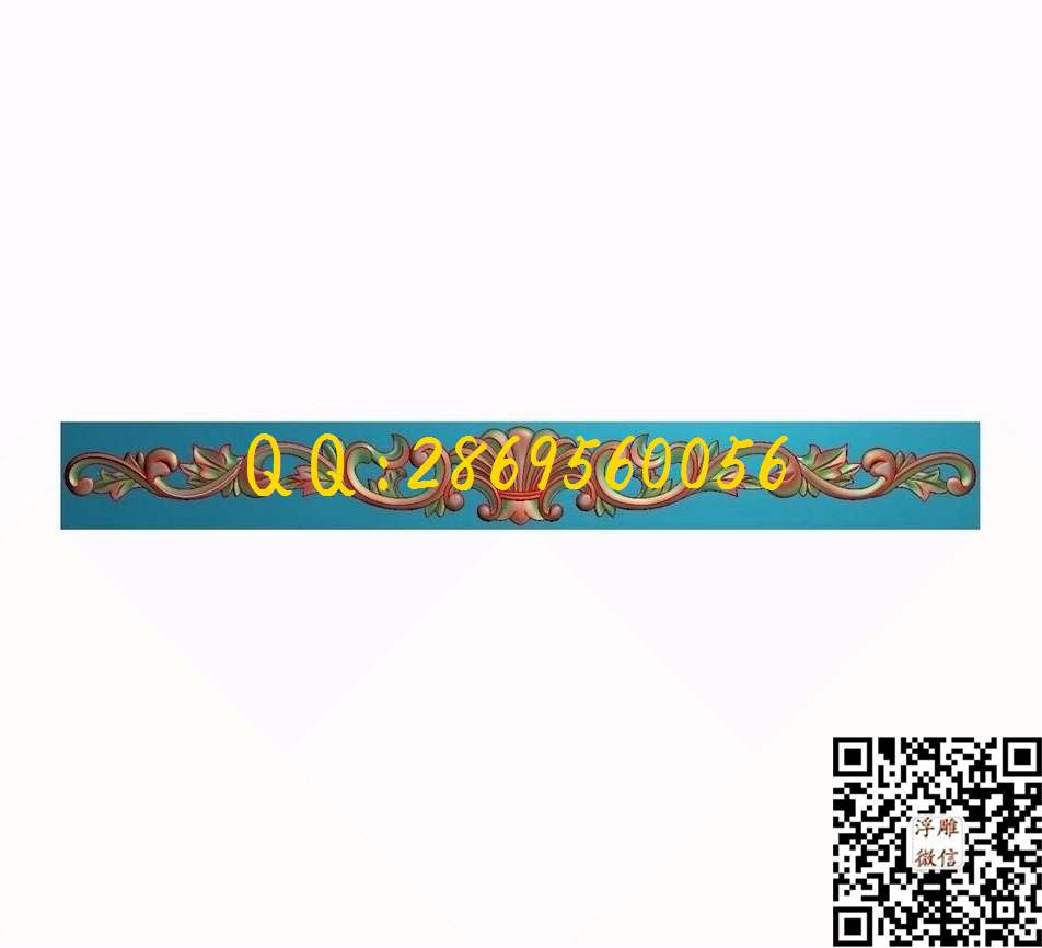 镂空横洋花 门上花001_长花精雕图横洋花门花贴花门上花精雕图浮雕图